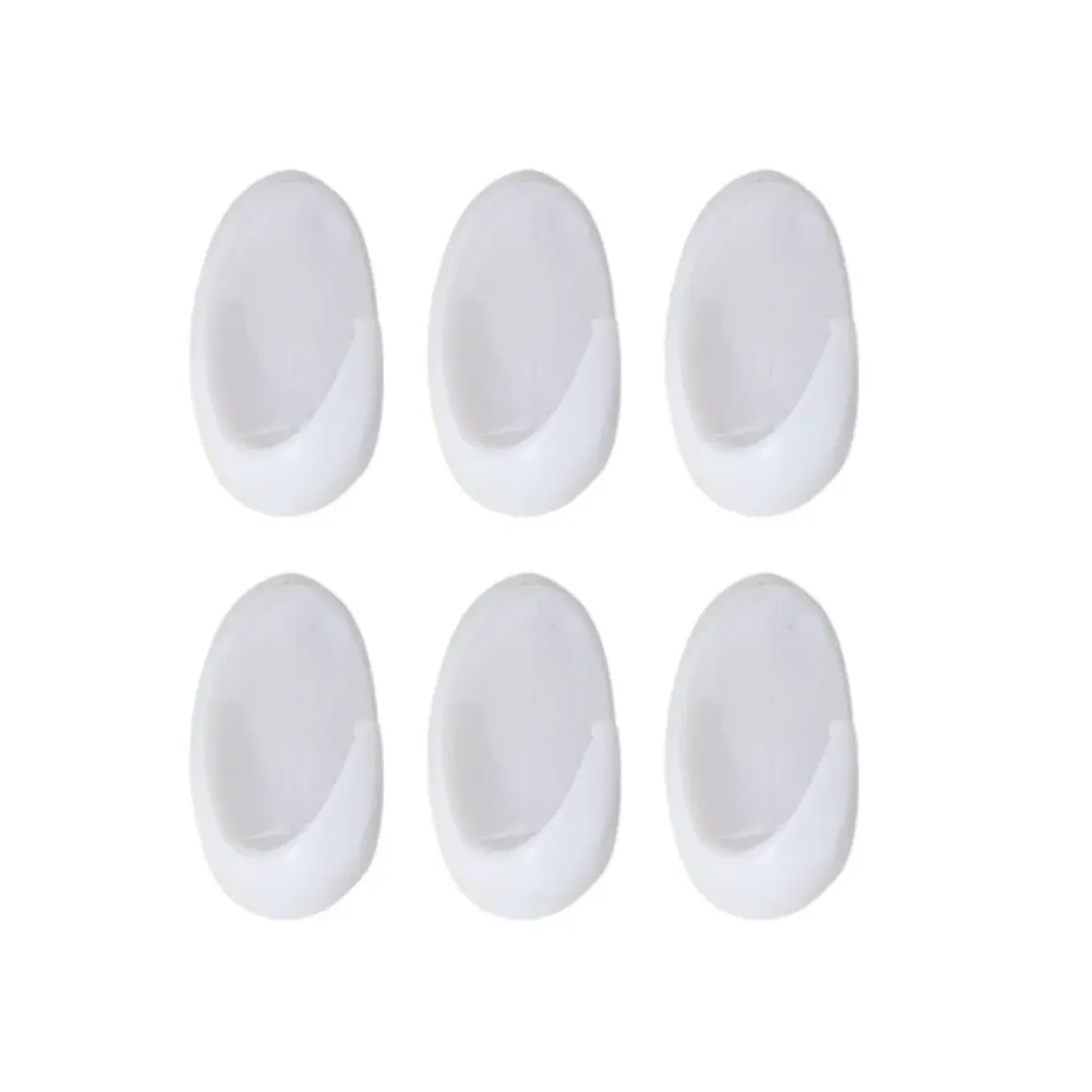 SET 6 CROCHETS 3M BLANC