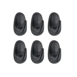 SET 6 CROCHETS 3M NOIR