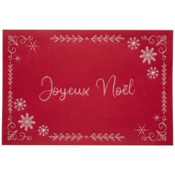 SET DE TABLE FEUTRINE BRODE JOYEUX NOEL 45X30CM