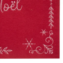 SET DE TABLE FEUTRINE BRODE JOYEUX NOEL 45X30CM