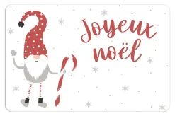 SET DE TABLE LUTIN DE NOEL JOYEUX NOEL 45X30CM