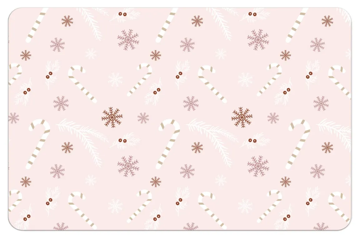 SET DE TABLE SUCRE D ORGE FLOCONS 45X30CM