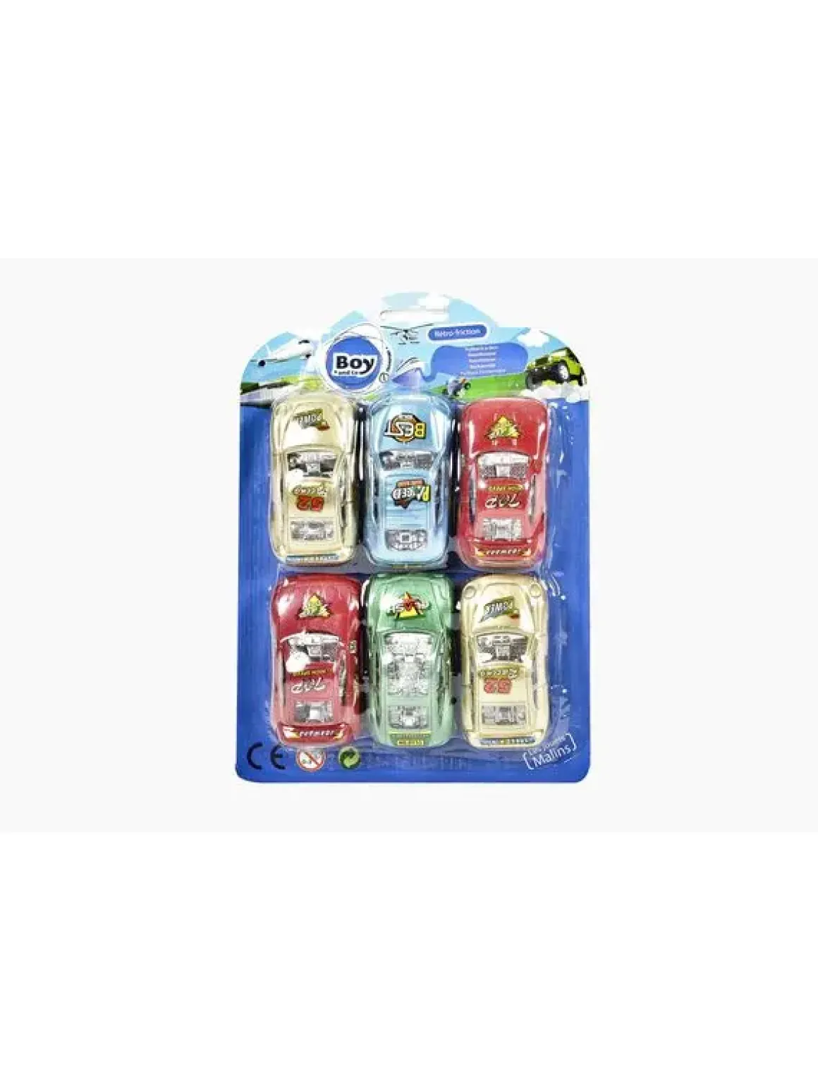SET DE 6 VEHICULES RETRO FRICTION