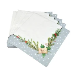 SET 20 SERVIETTES PAPIER 3 PLIS 33X33CM BRANCHE DE SAPIN