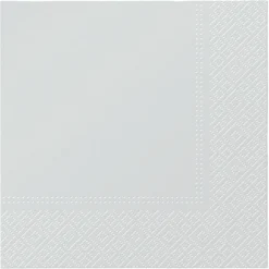 SET 20 SERVIETTES 3 PLIS 33X33CM ARGENT