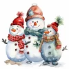 SET 20 SERVIETTES 3 PLIS 33X33CM 3 BONHOMMES DE NEIGE