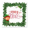 SET 20 SERVIETTES 3 PLIS 33X33CM LUTIN FARCEUR