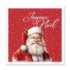 SET 20 SERVIETTES 3 PLIS 33X33CM PERE NOEL