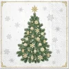 SET 20 SERVIETTES 3 PLIS 33X33CM SAPIN GIVRE