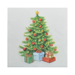 SET 20 SERVIETTES 3 PLIS 33X33CM SAPIN TOUFFU