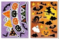 STICKERS ELECTROSTATIQUES HALLOWEEN 3 A 22.5CM X22 PIECES