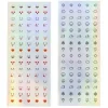 STICKERS HOLOGRAPHIQUES EMOJI ET METEO 0.8CM X160 PIECES