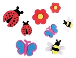 STICKERS INSECTES MOUSSE 3 A 6 CM X18 PIECES
