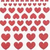 STICKERS PAILLETTES COEURS ROUGES 0.6 A 1.7CM X72 PIECES