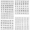STICKERS STRASS ARGENTES 0.5 A 1CM X203 PIECES
