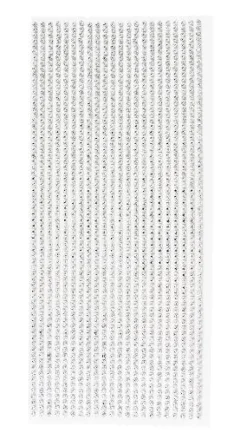 STICKERS STRASS FACETES ARGENT BANDE ADHESIVE 30X12CM
