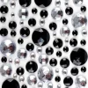 STICKERS STRASS ROND NOIR CRISTAL 0.5 A 2 CM X 106 PCS