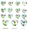 STICKER STRASS EN ACRYLIQUE COEUR 1.4 X 1.4CM ET 2 X 2CM