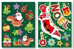 STICKERS VITROSTATIQUES NOEL X18 PIECES