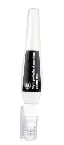 STYLO PAILLETTES DIAMANTINES BLANC 10G