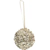 SUJET NOEL BOULE PAILLETTE 8CM OR