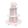 SUPPORT 3 ETAGES POUR CUP CAKE BABY SHOWER ROSE