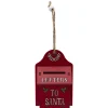 SUSPENSION BOITE AUX LETTRES NOEL ROUGE H.10CM