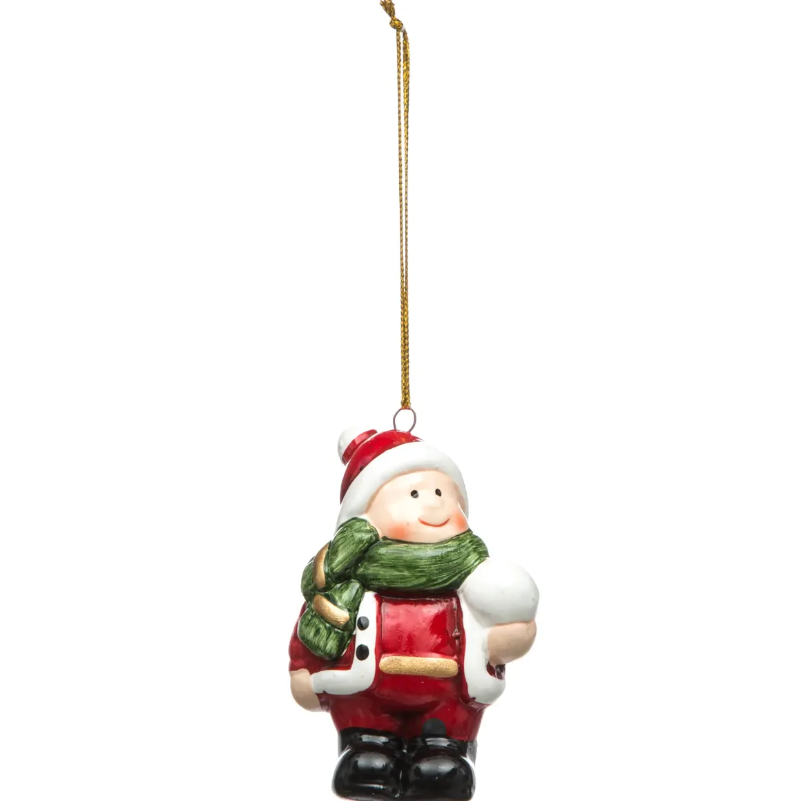 SUSPENSION CERAMIQUE PERSONNAGE NOEL H.6.5CM