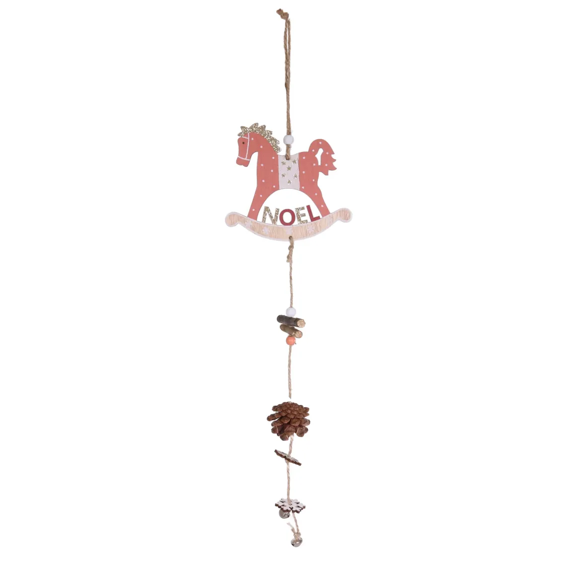SUSPENSION CHEVAL BASCULE POMME DE PIN