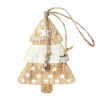 SUSPENSION CLOCHE EN BOIS ETOILEE
