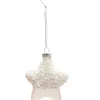 SUSPENSION ETOILE VERRE ROSE PAILLETTES