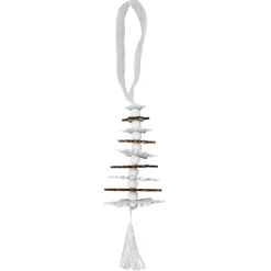 SUSPENSION FLOCONS DE NEIGE EN BOIS 6X31CM