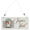 SUSPENSION PANCARTE NOEL AVEC FENETRE 20X9CM
