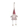SUSPENSION PERE NOEL CHAPEAU ROSE H.24CM