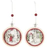 SUSPENSION RONDE CONTOUR ROUGE AVEC SCENE