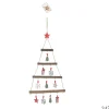 SUSPENSION SAPIN 22X1.5X51CM BOIS SUJETS DECORES
