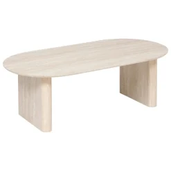 TABLE BASSE ANAYA EFFET TRAVERTIN BEIGE 120X60X40CM