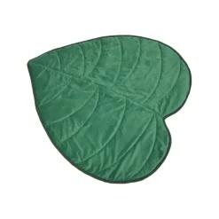 TAPIS FEUILLE MONSTERA BI MATIERE VERT 120X110CM