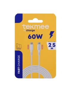 TEKMEE CABLE 2.5M 60W TYPE C VERS TYPE C