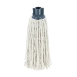 TETE DE BALAI A FRANGES COTON RECYCLE BLANC GRIS