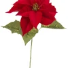 TIGE POINSETTIA VELOURS H.78CM ROUGE