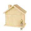 TIRELIRE BOIS FORME MAISON CADENAS ET CLES 14.5X8X14.5CM