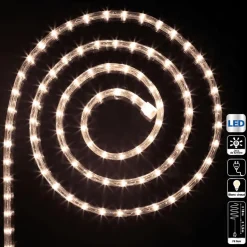 TUBE ELECTRIQUE EXTERIEUR A LED 18M BLANC CHAUD