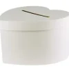 URNE COEUR CARTON BLANC 24.5X25X15CM