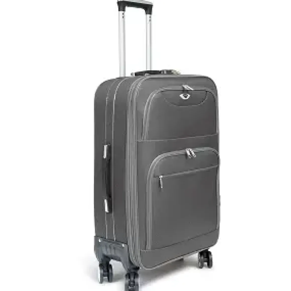 VALISE TISSU 8 ROUES GRIS GM D.81X50X33CM