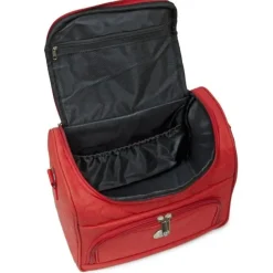 VANITYS TEXTILE MULTIPOCHES ZIPPEES ROUGE GM 24X34X26 CM