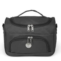 VANITYS TEXTILE MULTIPOCHES ZIPPEES NOIR PM 14X27X20 CM