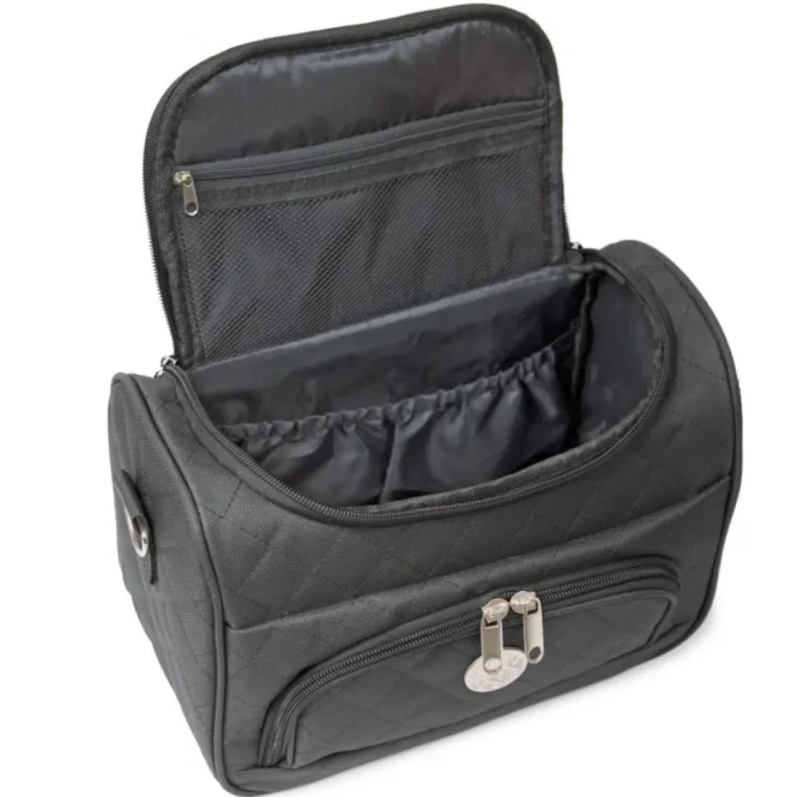 VANITYS TEXTILE MULTIPOCHES ZIPPEES NOIR PM 14X27X20 CM