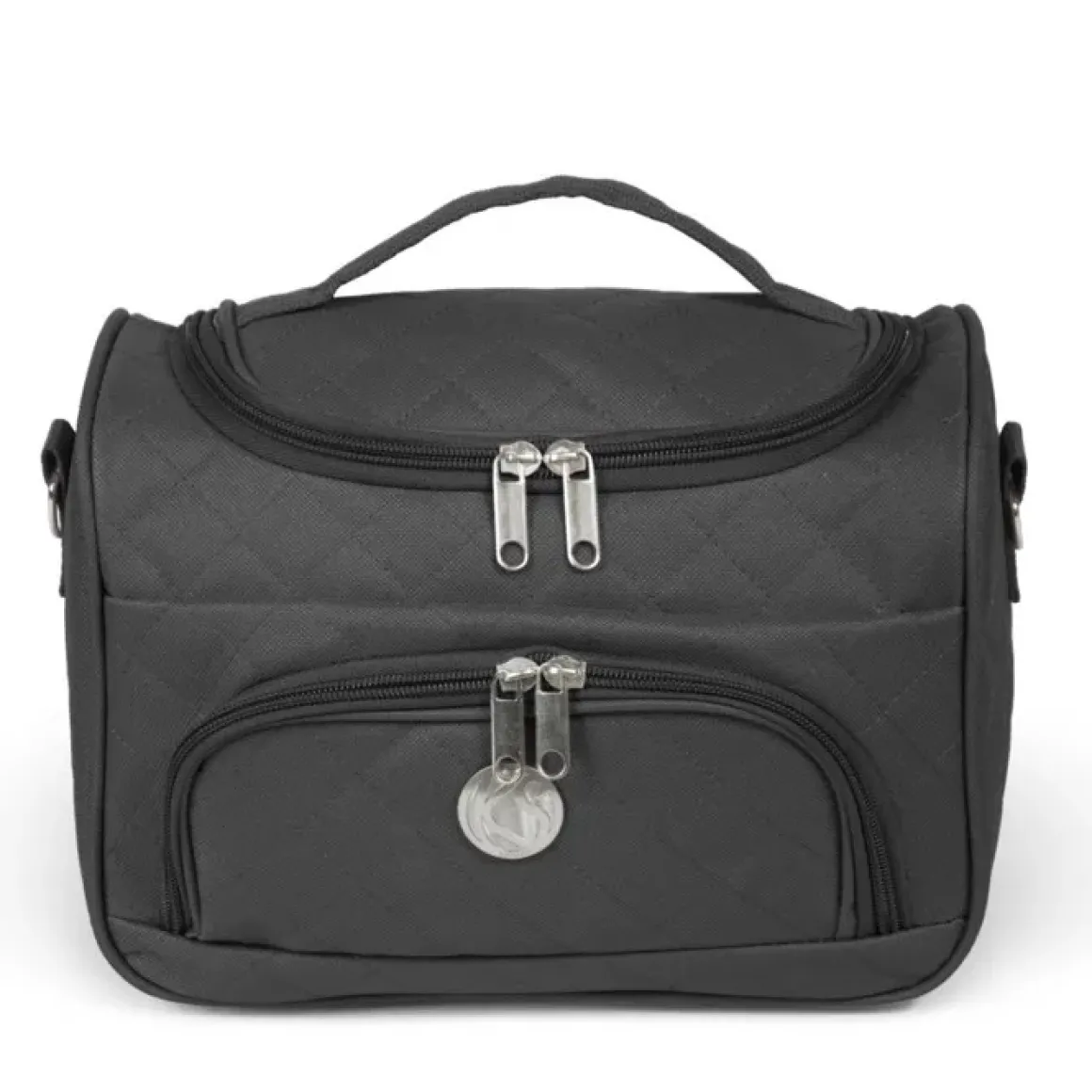 VANITYS TEXTILE MULTIPOCHES ZIPPEES NOIR GM 24X34X26 CM