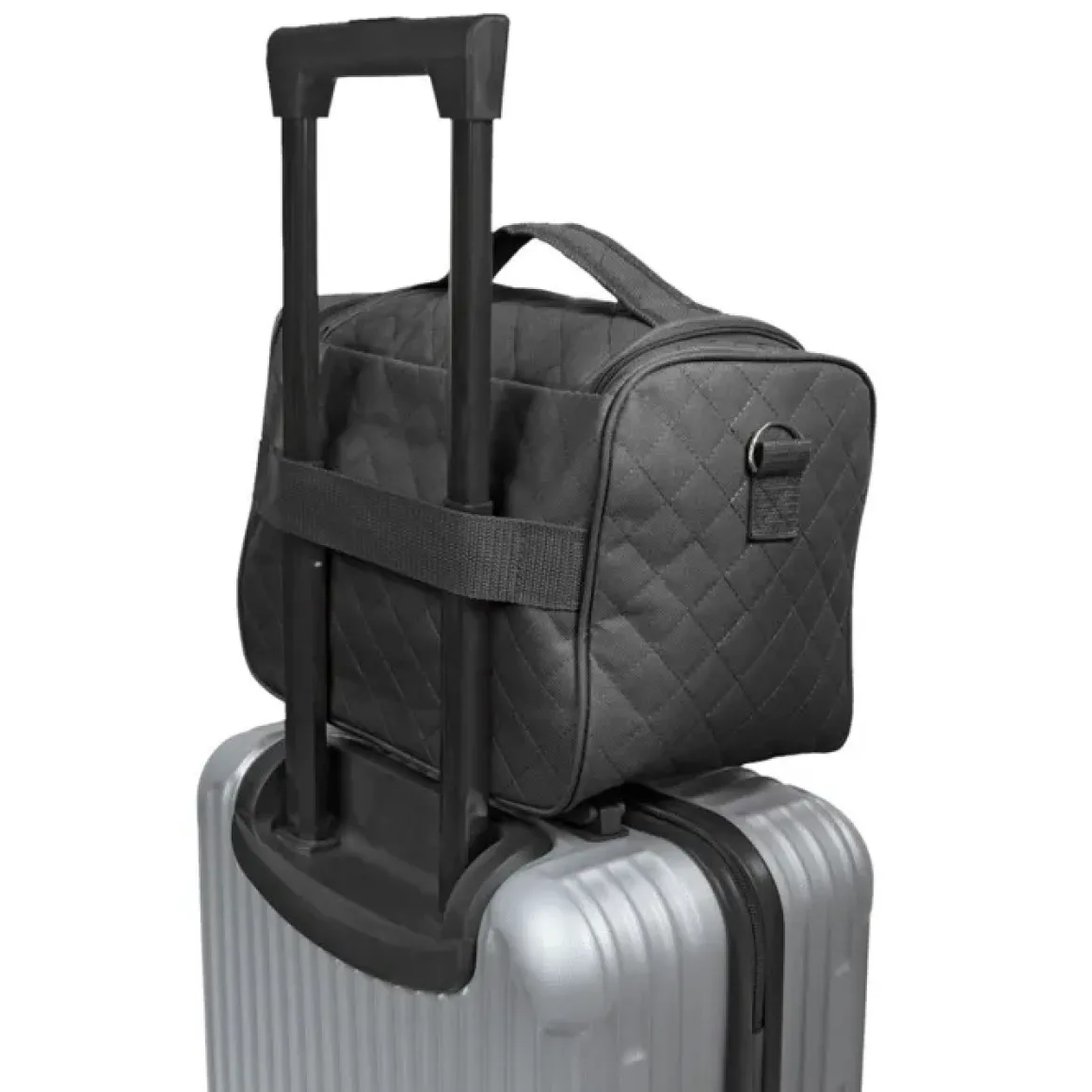 VANITYS TEXTILE MULTIPOCHES ZIPPEES NOIR GM 24X34X26 CM